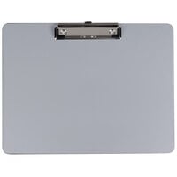 Universal UNV40302 1/2 inch Capacity 11 inch x 8 1/2 inch Plastic Brushed Aluminum Landscape Clipboard