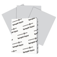 International Paper 065300 Springhill Digital 8 1/2 inch x 11 inch Gray Pack of #110 Smooth Index Paper Cardstock- 250 Sheets