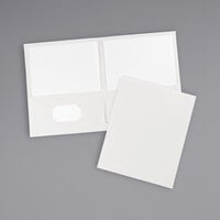 Avery® Letter Size 2-Pocket White Paper Folder - 25/Box