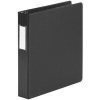 Universal UNV33411 Black Economy Non-Stick Non-View Binder with 1 1/2 inch Round Rings and Spine Label Holder