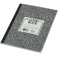 National 43475 7 7/8 inch x 10 inch Black Marble Quadrille Rule Composition Book - 80 Sheets