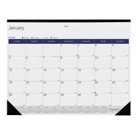 Blueline CA177227 22" x 17" White Monthly Academic July 2022 - July 2023 Desk Pad Calendar