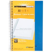 National 33502 7 3/4" x 5" Blue College Rule 1 Subject Wirebound Notebook - 80 Sheets