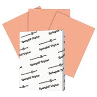 International Paper 085100 Springhill Digital 8 1/2 inch x 11 inch Salmon Pack of 90# Smooth Index Paper Cardstock - 250 Sheets