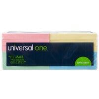 Universal UNV35669 3" x 3" Assorted Pastel Color Self-Stick Note - 12/Pack