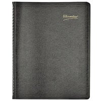 Brownline CB950BLK 8 1/2" x 11" Black 2024 Essential Collection 15-Minute Appointment Weekly Planner