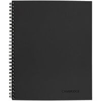 Cambridge 06066 Black Linen Side Bound Guided Business Notebook with QuickNotes, Letter - 80 Sheets