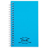 National 31220 5 inch x 3 inch Assorted Color Wirebound Side Opening Narrow Rule Memo Book - 60 Sheet