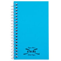 National 31220 5" x 3" Assorted Color Wirebound Side Opening Narrow Rule Memo Book - 60 Sheet