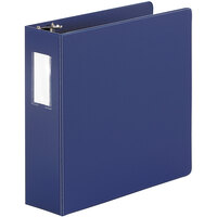Universal UNV35412 Royal Blue Economy Non-Stick Non-View Binder with 3 inch Round Rings and Spine Label Holder