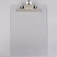 Universal UNV40308 1" Capacity 12" x 8 1/2" Clear High Capacity Clip Plastic Clipboard