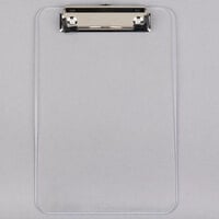 Universal UNV40312 1/2" Capacity 8" x 5" Clear Low Profile Clip Plastic Clipboard