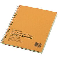 National 33004 8 1/4 inch x 6 7/8 inch Narrow Rule 1 Subject Green Tint Wirebound Notebook - 80 Sheets