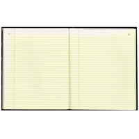 National 57151 14 1/4 inch x 8 3/4 inch Black Texthide Record Book with 500 Pages