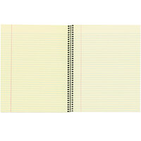 National 33008 10 inch x 8 inch Narrow Rule 1 Subject Green Tint Wirebound Notebook - 80 Sheets