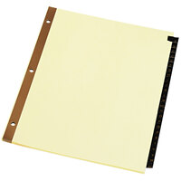 Universal UNV20821 Leather-Look 25-Tab Preprinted Alphabetical Tab Dividers