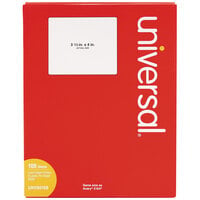 Universal UNV80108 3 1/3 inch x 4 inch White Permanent Labels   - 600/Box