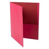 Universal UNV56611 Letter Size 2-Pocket Embossed Paper Pocket Folder, Red  - 25/Box