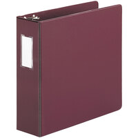 Universal UNV35416 Burgundy Economy Non-Stick Non-View Binder with 3 inch Round Rings and Spine Label Holder