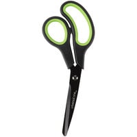 Universal UNV92022 8 inch Carbon-Coated Industrial Scissors with Black and Green Bent Handle