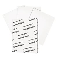 Springhill 016000 8 1/2 inch x 11 inch White Pack of 67# Vellum Bristol Cover - 250 Sheets