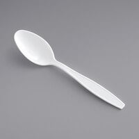 Visions White Heavy Weight Plastic Teaspoon - Case of 1000