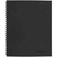 Cambridge 06064 Black Linen Action Planner Side Bound Guided Business Notebook, Letter - 80 Sheets