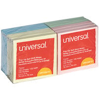 Universal UNV35619 3" x 3" Assorted Pastel Color Fan-Folded Pop-Up Note - 12/Pack