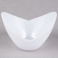 Fineline 6302-WH Tiny Temptations 3 1/2" x 2 5/8" Tiny Tureens White Plastic Bowl - 240/Case