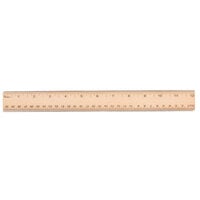 Universal UNV59021 Flat Wood Ruler with Double Metal Edge - 1/16 inch Standard Scale