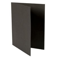 Universal UNV56616 Letter Size 2-Pocket Embossed Paper Pocket Folder, Black - 25/Box