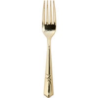 Gold Visions 7 inch Gold Look Heavy Weight Plastic Fork - 400/Case