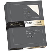 Southworth J988C 8 1/2 inch x 11 inch Ivory Pack of 32# Specialty Parchment Paper - 250 Sheets