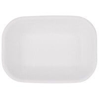 Huhtamaki Chinet 10403 Savaday 7" x 5" #100 White Molded Fiber / Pulp Rectangular Food Tray - 1000/Case