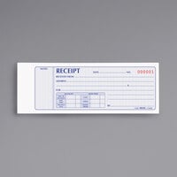 Rediform Office 8L800 2-Part Carbonless Flexible Cover Numbered Receipt Book with 100 Sheets