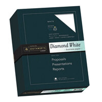 Southworth 3122410 8 1/2 inch x 11 inch Diamond Ream of 25% Cotton 24# Business Paper - 500 Sheets