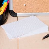 Universal UNV47250 5 inch x 8 inch White Ruled Index Cards - 100/Pack