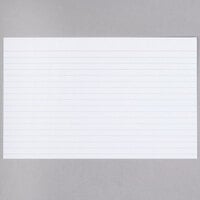 Universal UNV47250 5" x 8" White Ruled Index Cards - 100/Pack