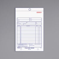 Rediform Office 1L141 5 1/2" x 7 7/8" 3-Part Carbonless Purchase Order Book with 50 Sheets