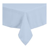 Intedge Rectangular Light Blue 100% Polyester Hemmed Cloth Table Cover