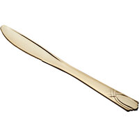 Gold Visions 7 1/2 inch Champagne Gold Look Heavy Weight Plastic Knife - 400/Case
