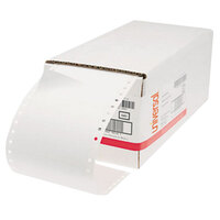 Universal UNV70112 4 inch x 1 7/16 inch White Dot Matrix Printer Mailing Labels - 5000/Box