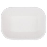 Huhtamaki Chinet 10404 Savaday 7 1/2" x 5 1/2" #200 White Molded Fiber / Pulp Rectangular Food Tray - 1000/Case