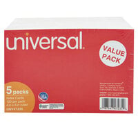 Universal UNV47235 4" x 6" White Ruled Index Cards - 500/Pack