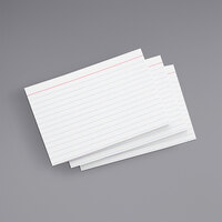 Universal UNV47255 5" x 8" White Ruled Index Cards - 500/Pack