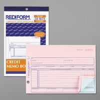 Rediform Office 7L787 Credit Memo Book, 5 1/2 inch x 7 7/8 inch Three-Part Carbonless, 50 Sets/Book