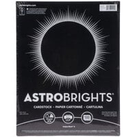 Astrobrights 2202401 8 1/2 inch x 11 inch Eclipse Black Pack of 65# Smooth Color Paper Cardstock - 100 Sheets