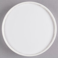 Choice 64 oz. Double-Wall Poly White Paper Soup / Hot Food Cup Lid - 250/Case