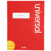 Universal UNV80003 1 1/3 inch x 4 inch White Permanent Laser and Inkjet Printer Labels   - 3500/Box