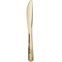Gold Visions 7 1/2 inch Gold Look Heavy Weight Plastic Knife - 25/Pack